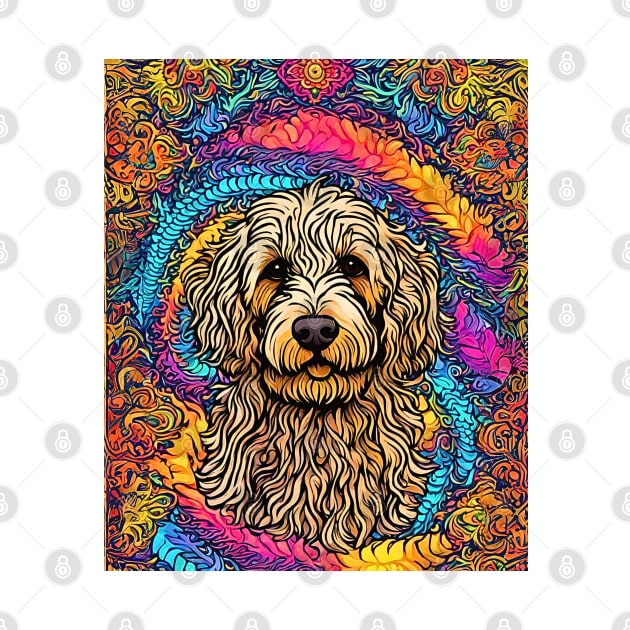 Psychedelic Labradoodle by Doodle and Things