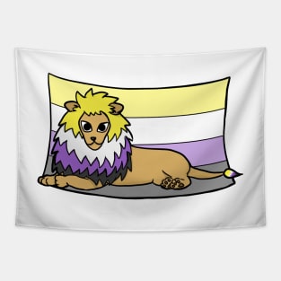 Nonbinary Pride Lion Tapestry