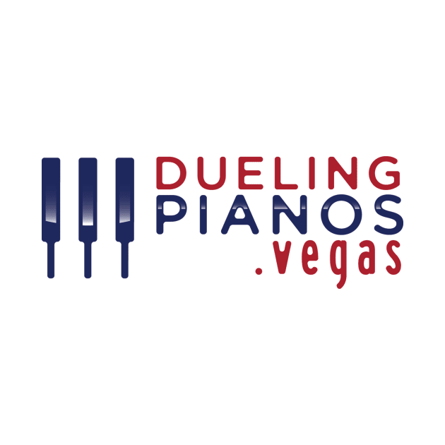 Dueling Pianos.Vegas Navy Blue & Red Keys by DuelingPianos.Vegas