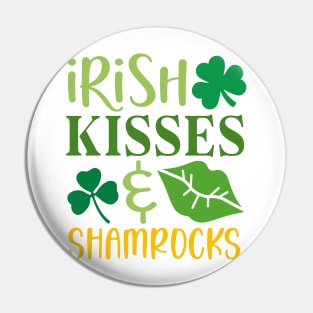 Irish Kisses and Shamrocks Pin