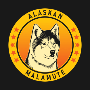 Alaskan Malamute Dog Portrait T-Shirt