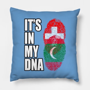 Switzerland And Maldivian Mix DNA Heritage Pillow