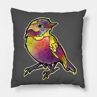 cute rainbow bird Pillow