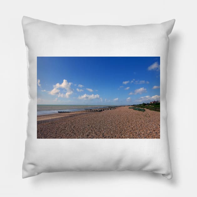 Angmering on Sea Beach Sussex England Pillow by AndyEvansPhotos