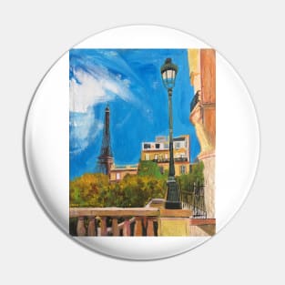 Paris, View Of The Eiffel Tower Pin