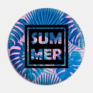 Tropical Neck Gator Summer Pink and Blue Tropical Plants Pin