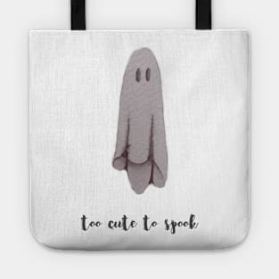 Too cute to spook cute watercolor ghost Tote