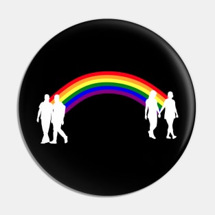 Rainbow's end (white version) Pin