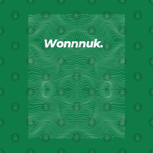 Wonnuk. A beautiful, pretty, cute design of vibrational waves and "wonnuk" wording. by Blue Heart Design