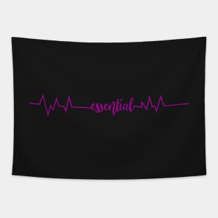 Essential worker with ekg line Tapestry