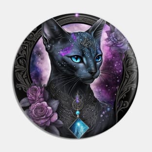 Gothic Abyssinian Cat Pin