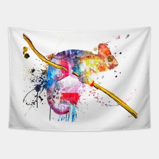 Chameleon Splash of Colors Tapestry