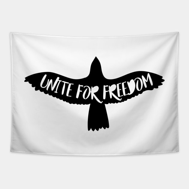 'United For Freedom' Human Trafficking Shirt Tapestry by ourwackyhome