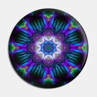 Neon Mandala Pin