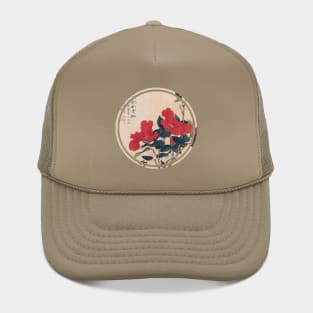 Old japanese flower painting Hat