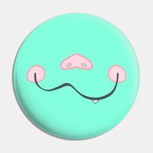 Cute Cuddly Blue Monster Face Pin