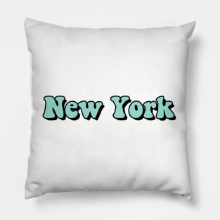 Minty New York Pillow