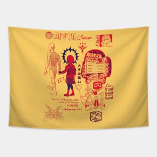 Meta Curse (red) Tapestry