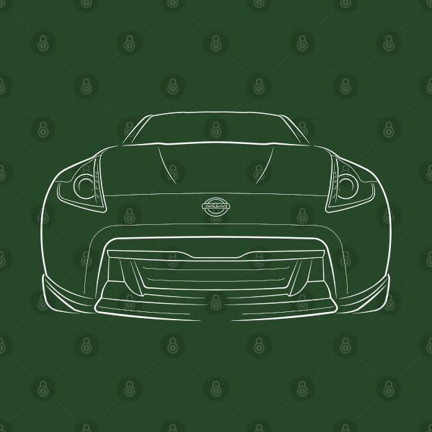 Nissan 370Z - front stencil, white by mal_photography