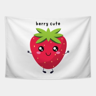 Berry Cute Kawaii Strawberry Tapestry