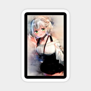 Shirogane Noel Anime Watercolor Magnet