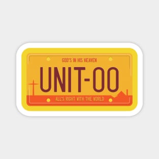 Unit 00 [Yellow] License Plate Magnet