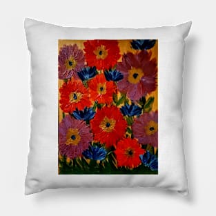 Some wild grown abstract flowers Pillow