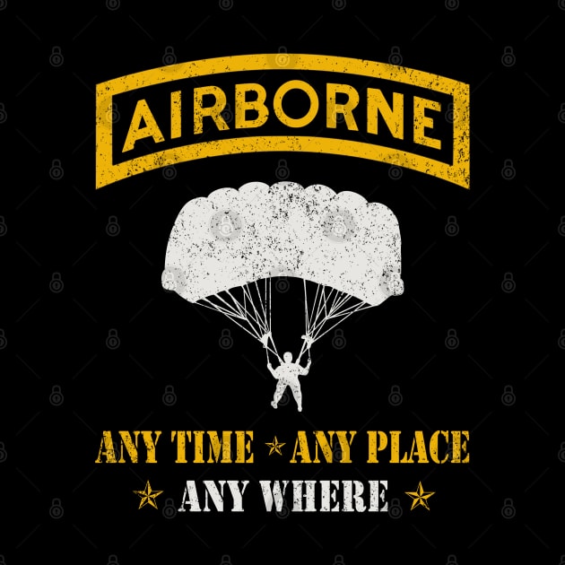 Airborne Paratrooper Airborne Anytime Anyplace Anywhere by floridadori