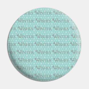 Winter Wishes Teal Aqua Brown Tan Snowflake Pin