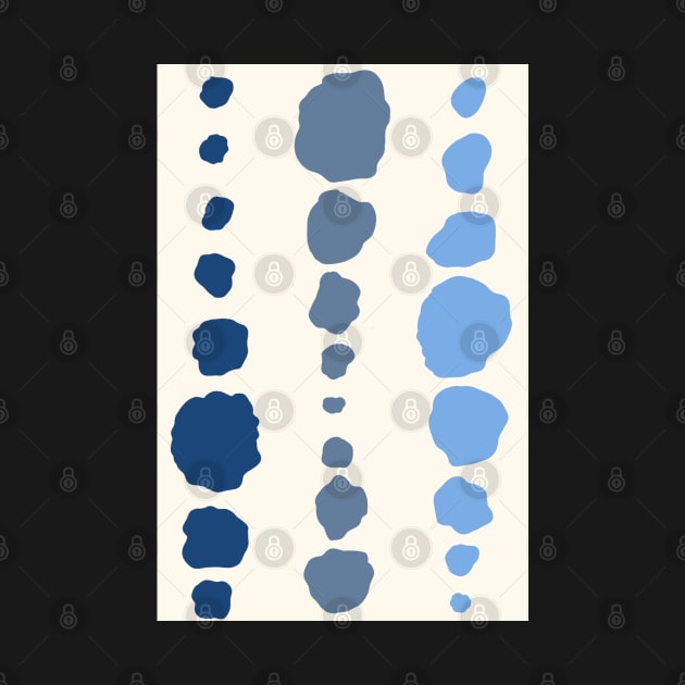 Modern abstract organic polka dots in sea blue tones by FrancesPoff