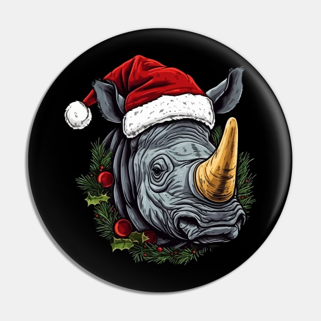 Rhinoceros Christmas Pin by JH Mart