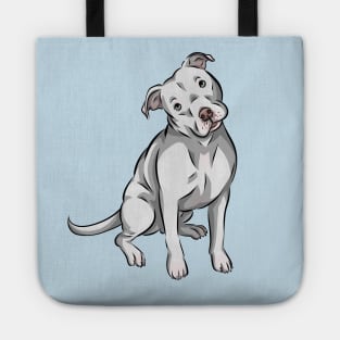 Cute American Pitbull Terrier | White Tote