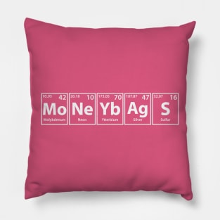 Moneybags (Mo-Ne-Yb-Ag-S) Periodic Elements Spelling Pillow