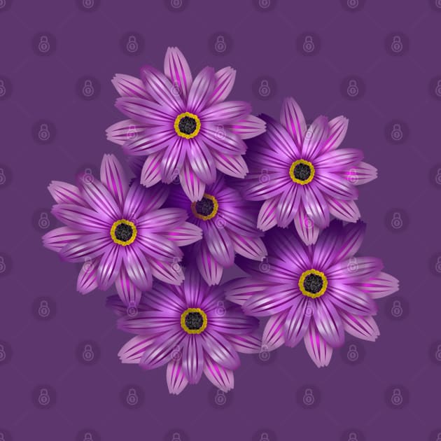 purple flower daisy by osvaldoport76