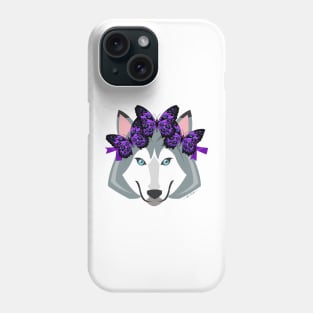 Lupus Wolf wearing Hope Butterfly Headband Phone Case