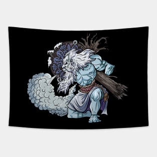 Frozen Fury: Frost Giant Ymir Design Tapestry