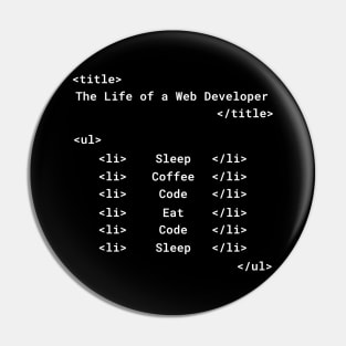 Life of a Web Developer | HTML Pin