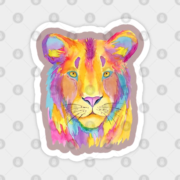 lion artwork Magnet by Valenio