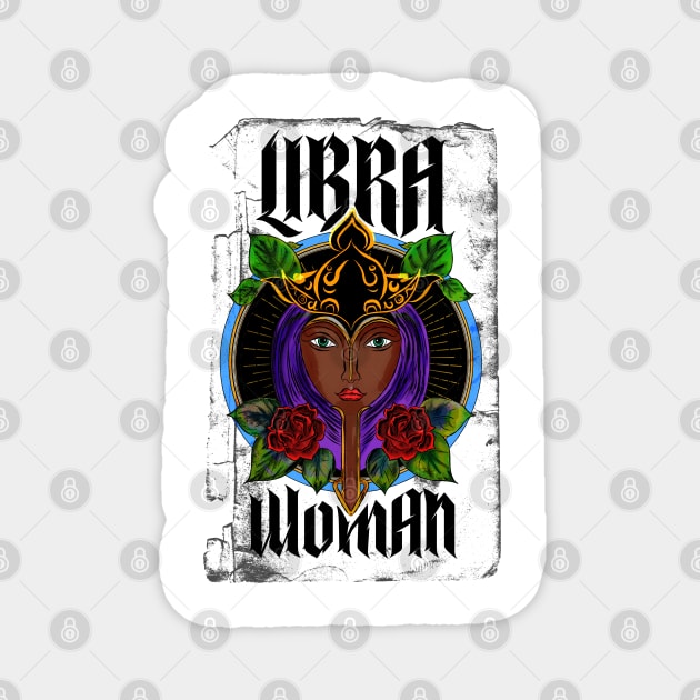 Libra woman Magnet by Urbhemia Designs