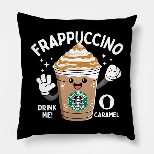 Caramel Blended Beverage for Coffee lovers Pillow by spacedowl