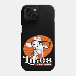 Likes To Fart Outside Funny Giraffe Quote Phone Case