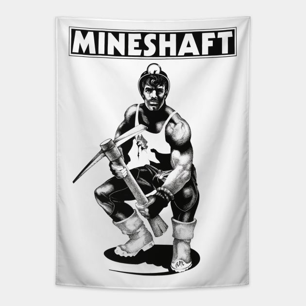 Mineshaft Vintage Retro Gay LGBT NYC New York 80s Leather Tapestry by WearingPride