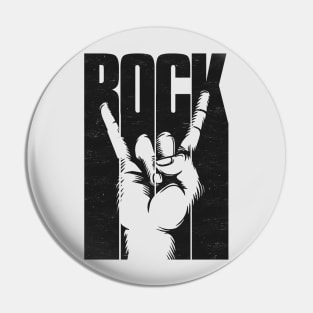 Rock And Roll Hand Sign for Rock Music Lovers Pin