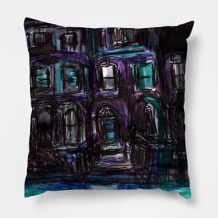 Gothic Victorian House Pillow