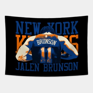 Jalen Brunson Graphic Art Tapestry