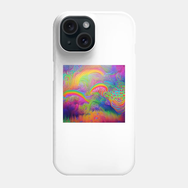 Psychedelic Rainbow Phone Case by Mihadom