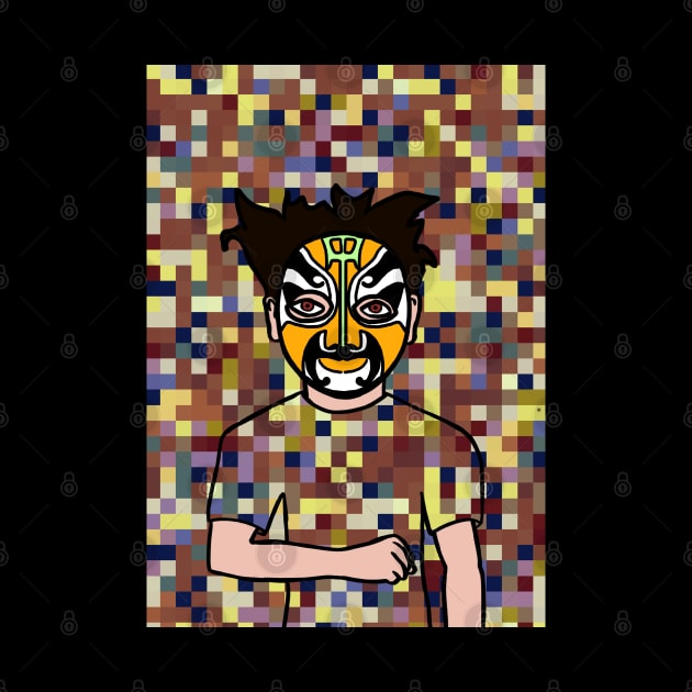 Exceptional MaleMask NFT - FreakSkin Color, ChineseEye Color, and Pixel Aesthetics! by Hashed Art