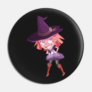 Little Purple Witch Girl Pin