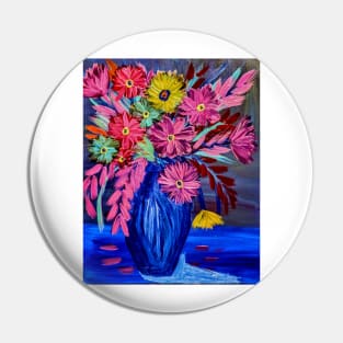 Bright and colorful abstract flowers Pin