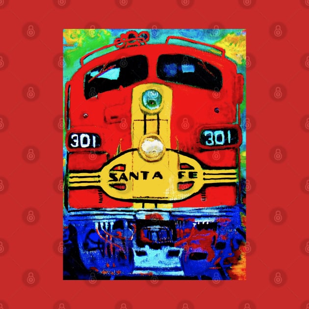 Santa Fe F Unit in Red by JWCoenMathArt